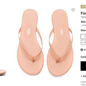 Revolve - TKEES Foundations Matte Flip Flops Nude Beach — NWOT